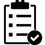 Step 4 of step plan icon of clipboard with tick in bottom right corner